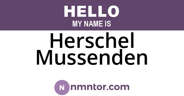 Herschel Mussenden