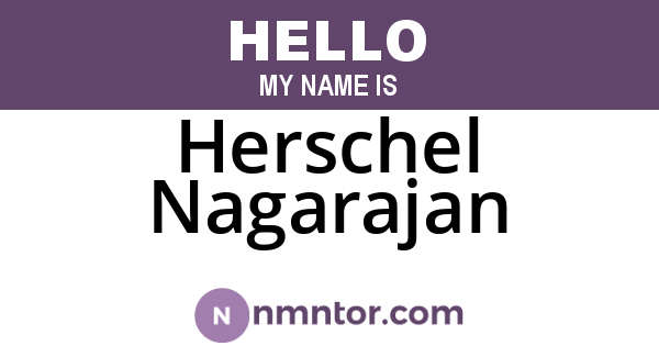 Herschel Nagarajan