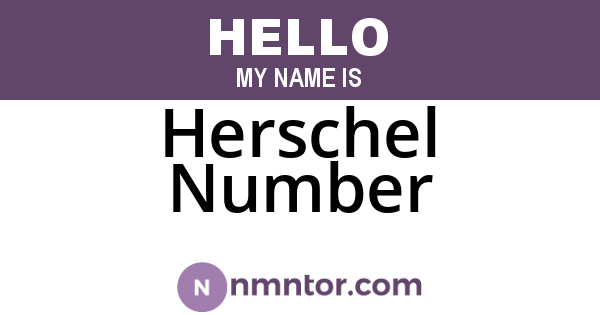 Herschel Number