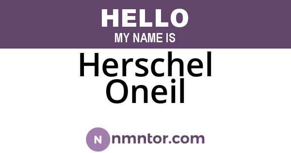 Herschel Oneil