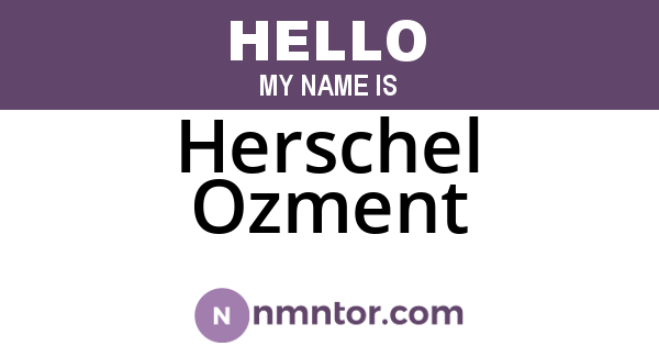 Herschel Ozment