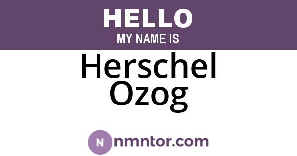 Herschel Ozog