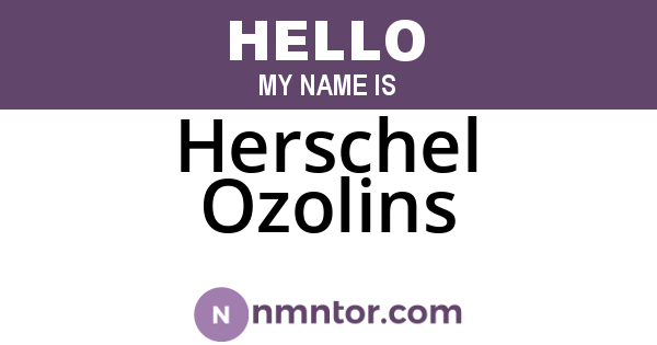 Herschel Ozolins