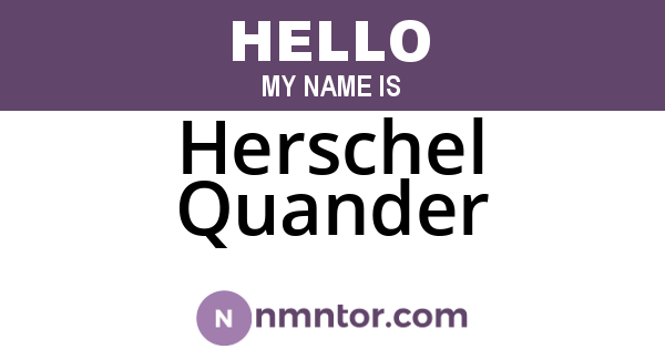 Herschel Quander