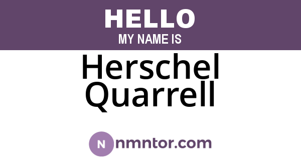 Herschel Quarrell