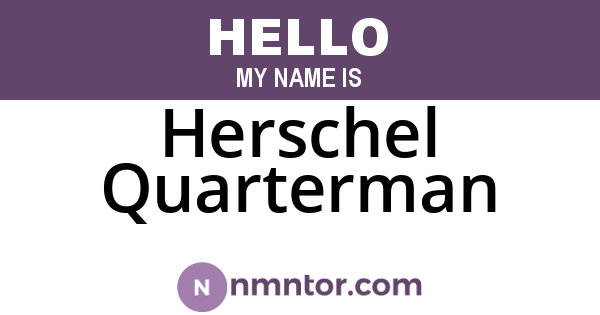 Herschel Quarterman