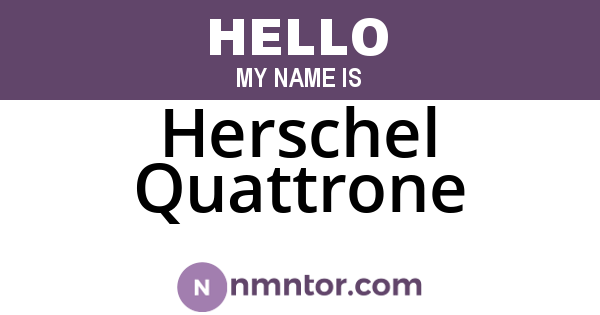 Herschel Quattrone