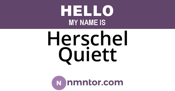 Herschel Quiett