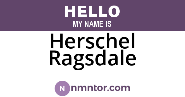 Herschel Ragsdale