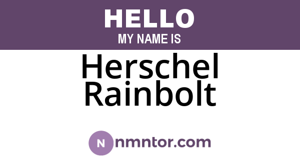 Herschel Rainbolt