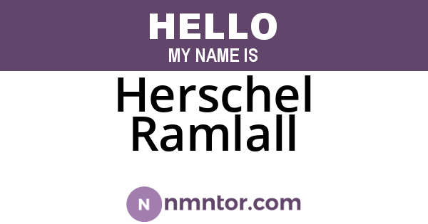 Herschel Ramlall