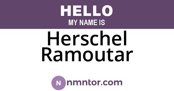 Herschel Ramoutar