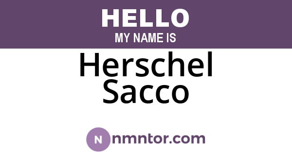 Herschel Sacco