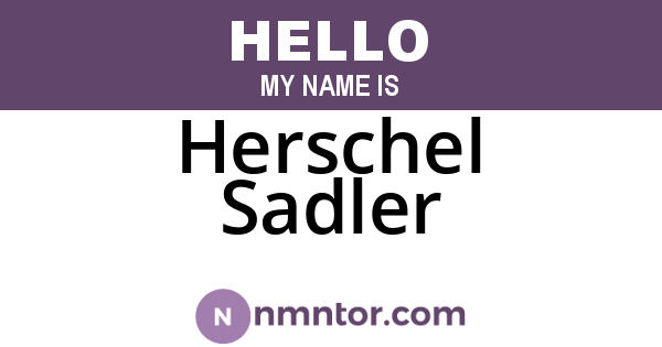 Herschel Sadler