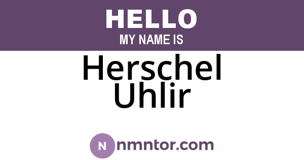 Herschel Uhlir
