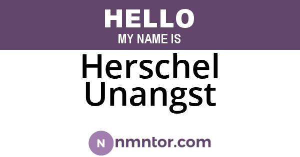 Herschel Unangst