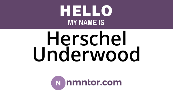 Herschel Underwood