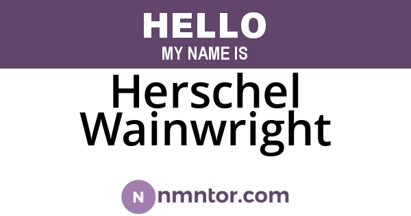 Herschel Wainwright