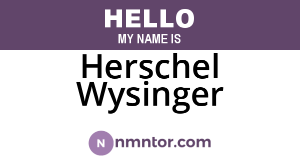 Herschel Wysinger