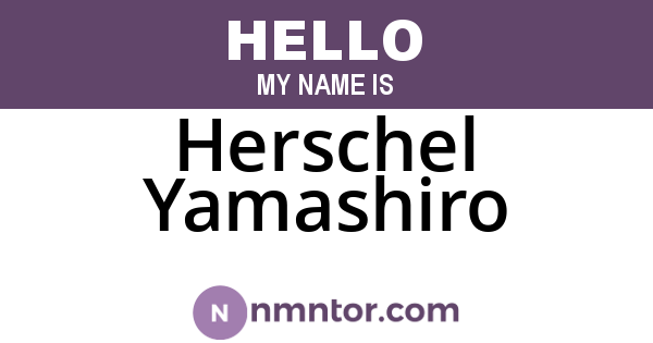 Herschel Yamashiro