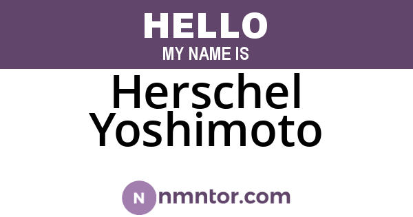 Herschel Yoshimoto
