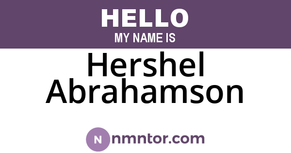 Hershel Abrahamson