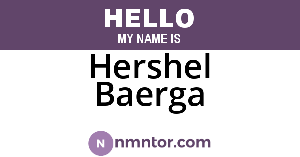 Hershel Baerga