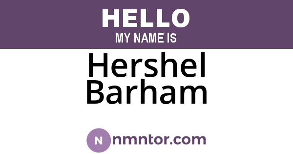 Hershel Barham