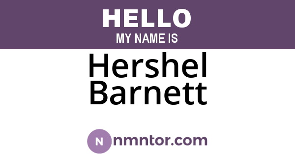 Hershel Barnett