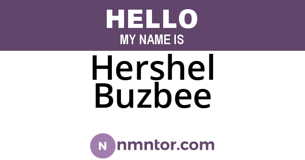 Hershel Buzbee