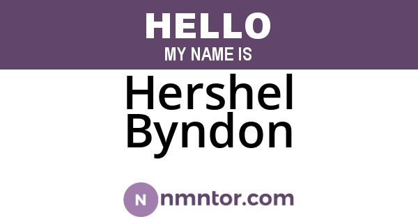 Hershel Byndon