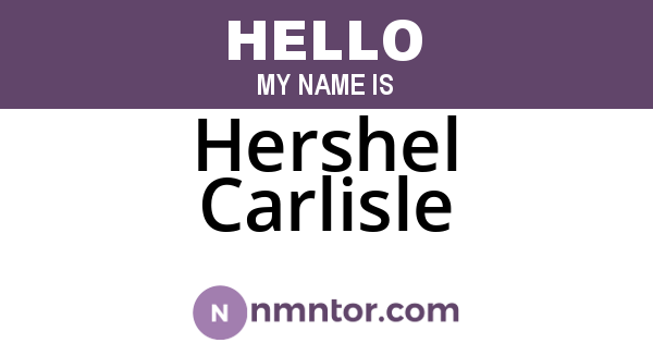 Hershel Carlisle