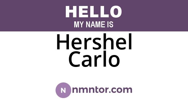 Hershel Carlo