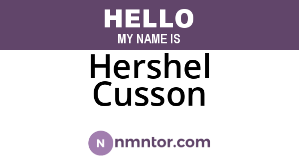 Hershel Cusson