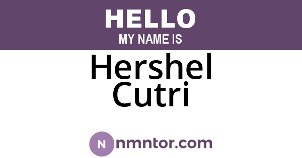 Hershel Cutri