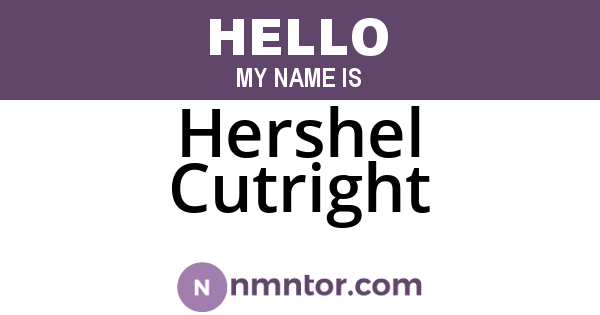 Hershel Cutright