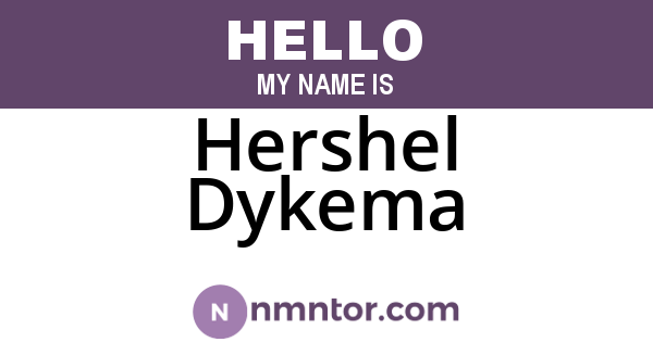 Hershel Dykema
