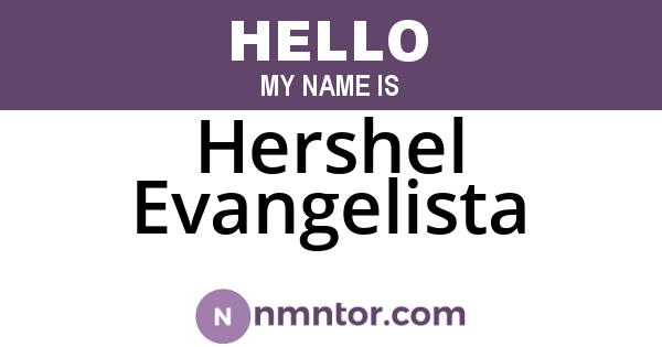 Hershel Evangelista