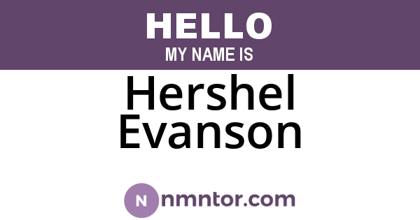 Hershel Evanson