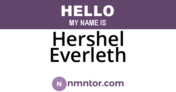 Hershel Everleth