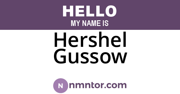 Hershel Gussow