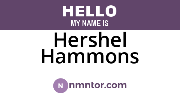 Hershel Hammons