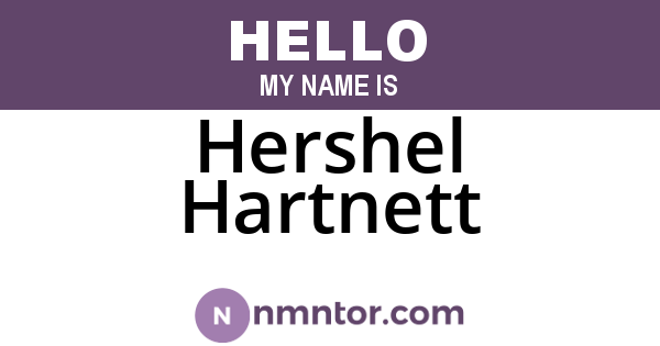 Hershel Hartnett