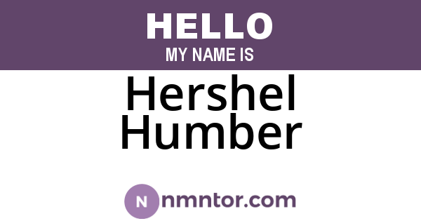 Hershel Humber