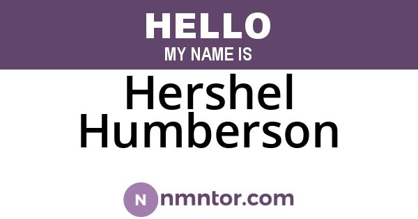 Hershel Humberson