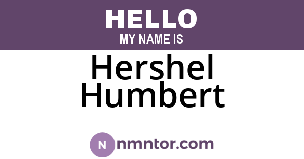 Hershel Humbert