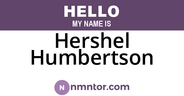 Hershel Humbertson