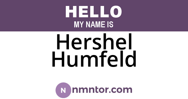 Hershel Humfeld