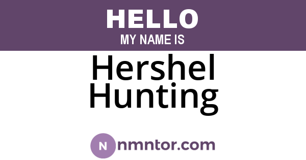 Hershel Hunting