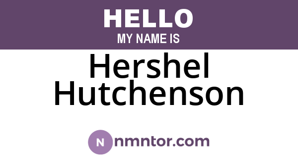 Hershel Hutchenson